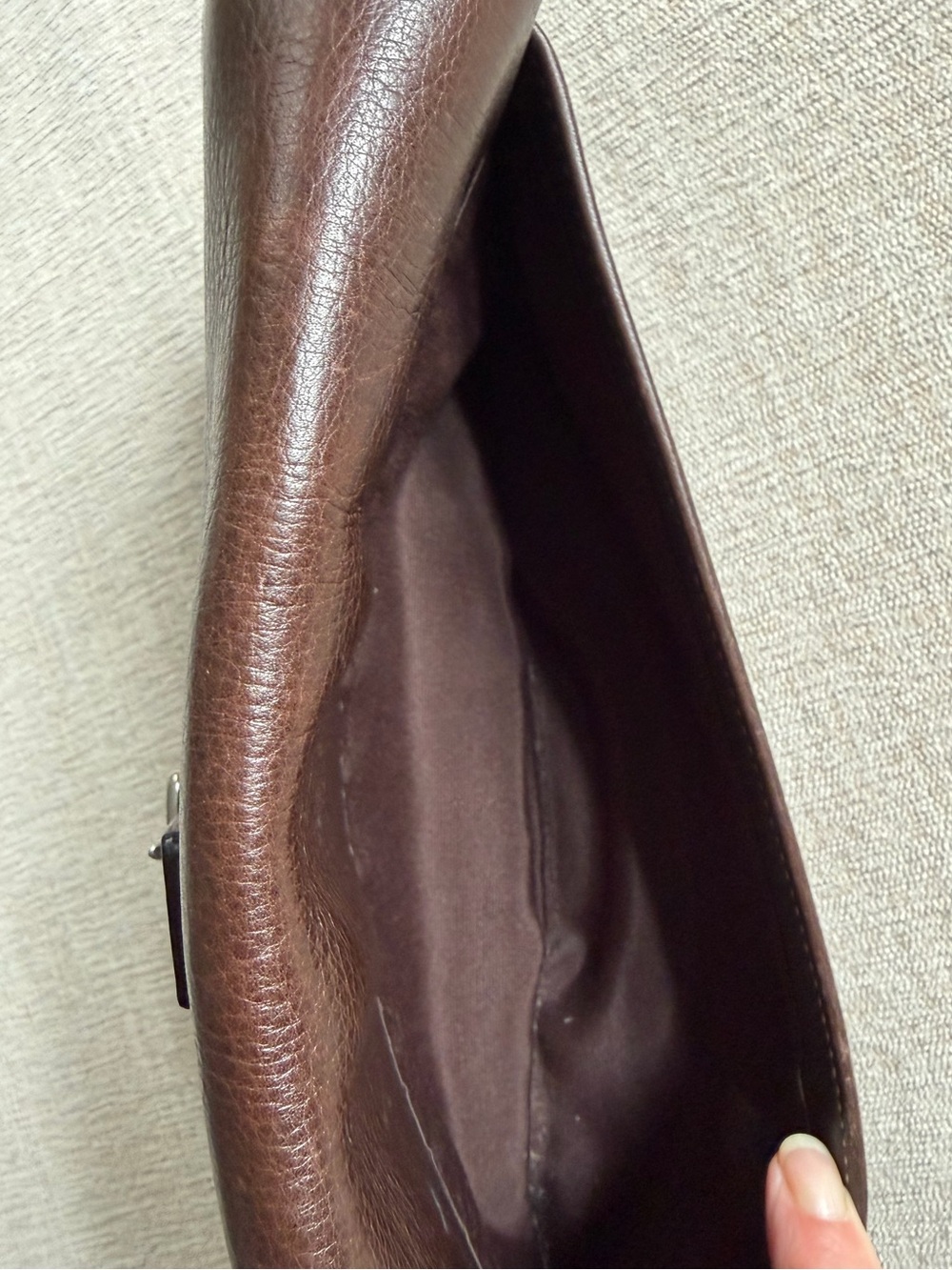 Vintage Y2K COACH Hamptons East West Dark Brown Baguette Bag. - Picture 7 of 12